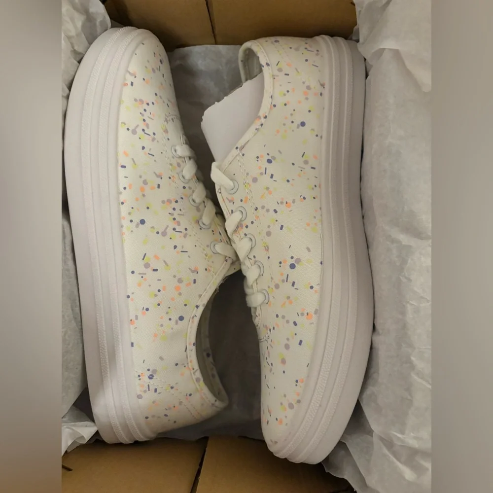 Keds Breezie Confetti Canvas Sneakers White Multi 9 Women New in Box WF65867 - Picture 6 of 16